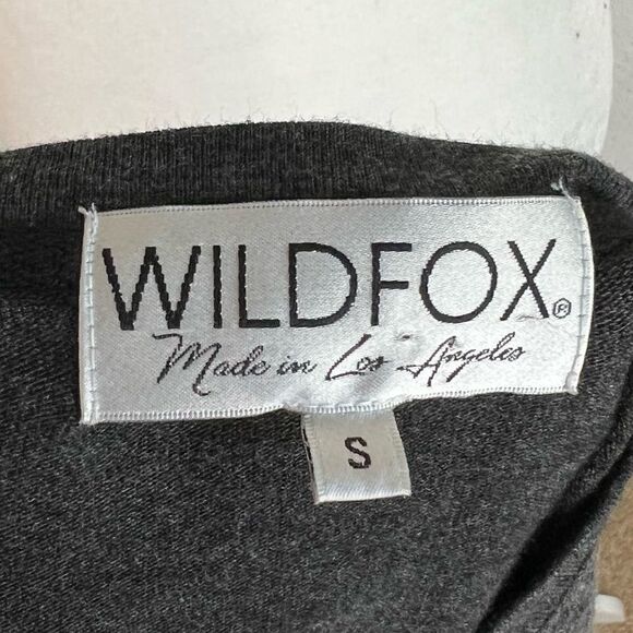 Wildfox Gray Fierce Female Brushed Knit Fleece Pullover Sweatshirt Small - Picture 6 of 7